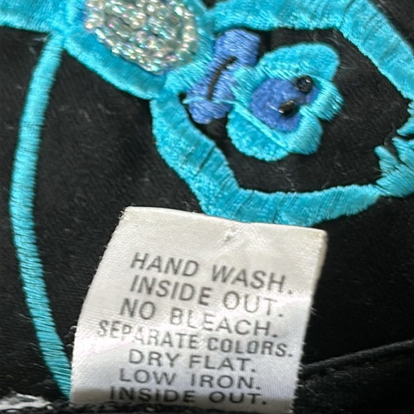 Michael Simon Lite Button-Front Cotton Cardigan w Beaded & Embroidered Monkeys - Picture 7 of 11